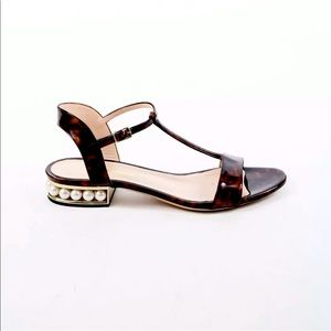 Nicholas Kirkwood pearl tortoise patent sandals. Luxury & Comfortable.